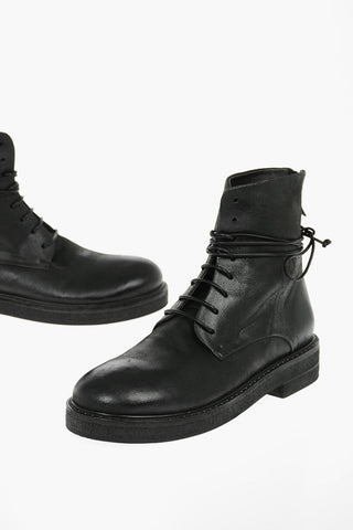 Nabuck Leather PARRUCCA Zipped Combat Boots