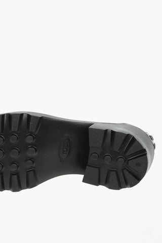 Leather Loafers With Tank Sole 6 cm
