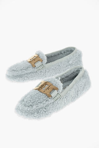 Real Fur Loafers With Suede Sole