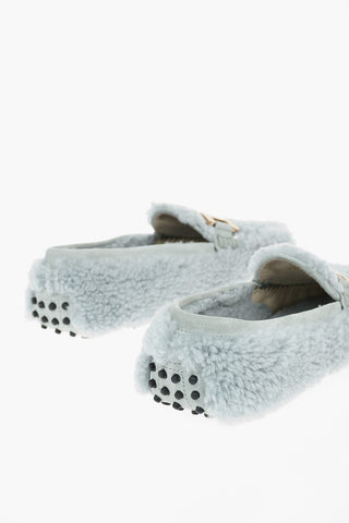 Real Fur Loafers With Suede Sole