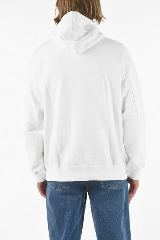 Hooded RETRO POSTER Sweatshirt with Maxi Embroidery