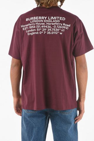 Crewneck T-shirt with Embossed Lettering Print