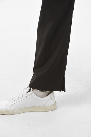 printed 4 pockets pants with ankle split