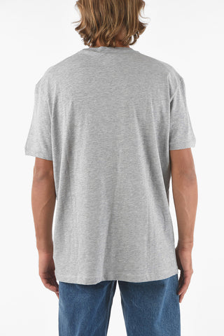Crew Neck Printed Logo Cotton T-Shirt
