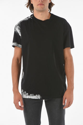 MM10 t-shirt girocollo con dettaglio effetto vernice