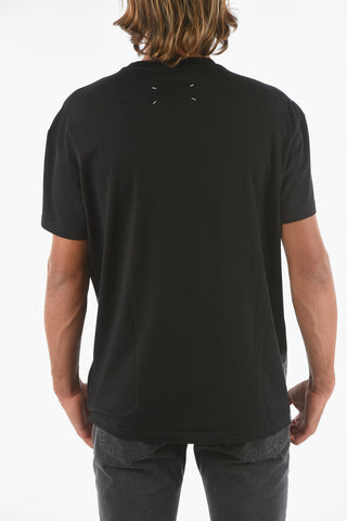 MM10 t-shirt girocollo con dettaglio effetto vernice