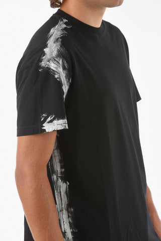 MM10 t-shirt girocollo con dettaglio effetto vernice