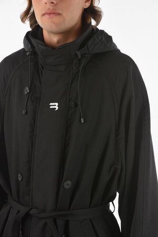 Cappotto Foderato Con Cappuccio A Scomparsa