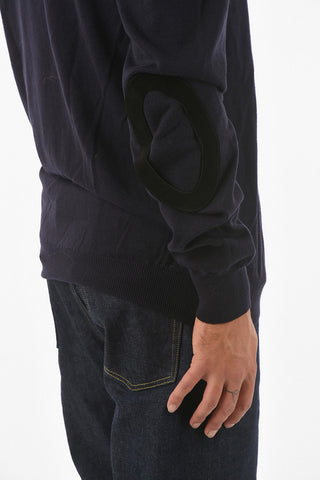 MM14 Cotton and Wool weater with Suede Detail