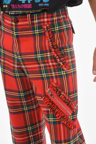 Wool Tartan Pants With Zipped Ankles
