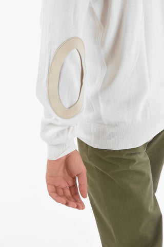 MM14 Cotton and Wool weater with Suede Detail