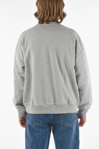 Crewneck Sweatshirt with Micro-sequined Logo