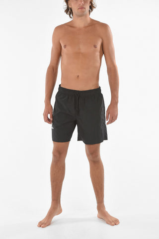 Costume Da Bagno Boxer a Tinta Unita con Elastico in Vita