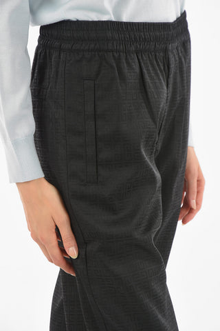 Joggers a Vita Bassa in Nylon Monogram