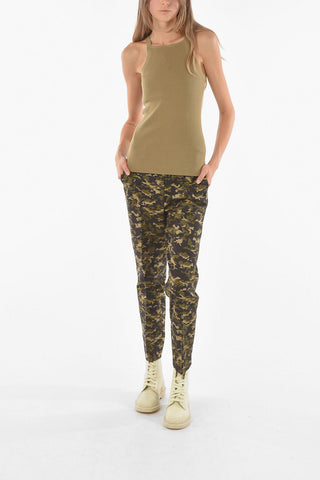 Tank Top in Maglia con Scollo Americano