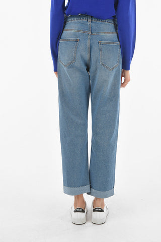 5 Pocket Cuffed Cropped Fit Denims