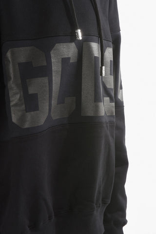 Felpa in Cotone Garzato con Cappuccio e Logo Stampato