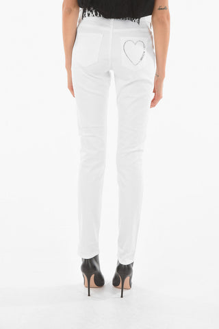 LOVE Jeans 5 Tasche Skinny Fit con Cristalli
