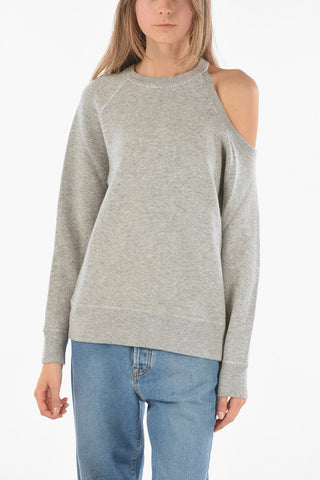 Cold Shoulder Cashmere Blend Sweater