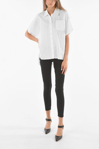 Poplin Cotton ANAGRAM Striped Shirt with Batwing Short Sleeves