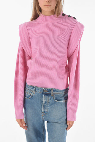 Buttoned Detail PERNILLE Turtleneck Sweater