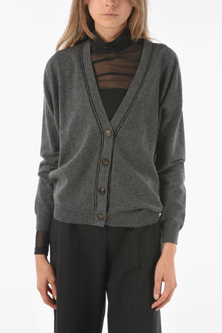 Decorative Bead Cashmere Cardigan