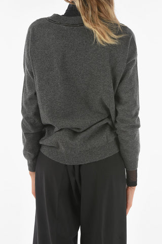 Decorative Bead Cashmere Cardigan