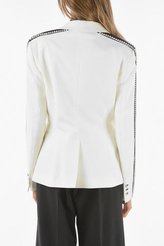 COUTURE Sleeve Contrasting Band CRYSTAL Blazer