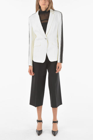 COUTURE Sleeve Contrasting Band CRYSTAL Blazer