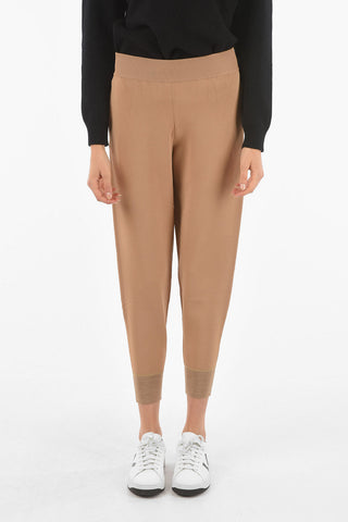 Joggers a Vita Alta con Tasche a Filo