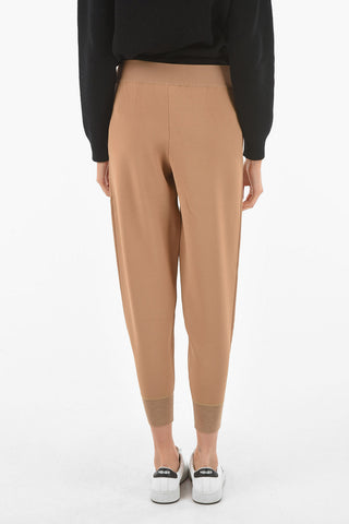 Joggers a Vita Alta con Tasche a Filo
