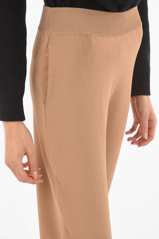 Joggers a Vita Alta con Tasche a Filo