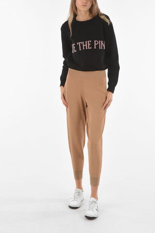 Joggers a Vita Alta con Tasche a Filo