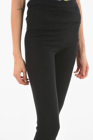 GETHSEMANE Elastic Waistband Stretch Cashmere Leggings
