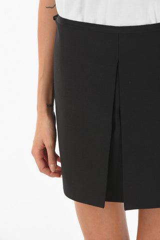 Front Split Virgin Wool Blend Skort