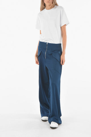 Joggers Cargo Cropped Fit con Zip Frontale