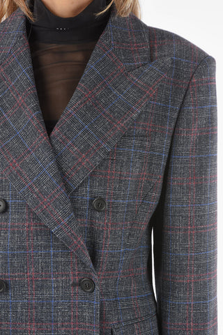 Wool Blend Tailored Double-breasted Blazer