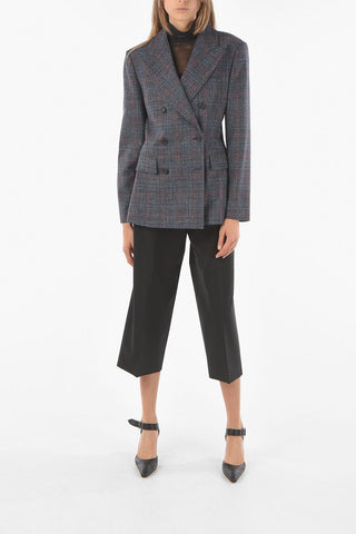 Wool Blend Tailored Double-breasted Blazer
