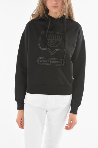 Hooded GLITTER EYELIKE Sweatshirt