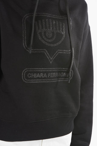 Hooded GLITTER EYELIKE Sweatshirt
