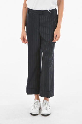 Printstriped Cuffed Pants