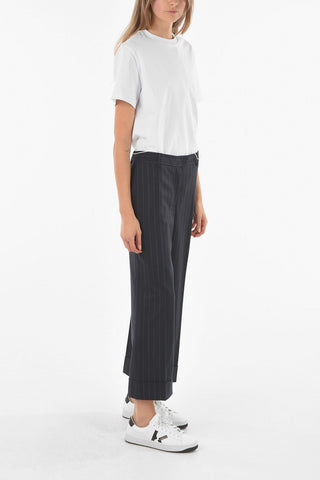 Printstriped Cuffed Pants