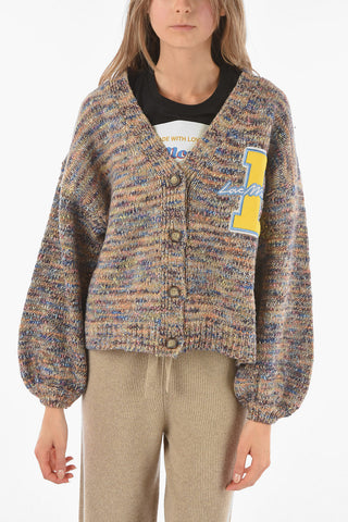 LOVE Cardigan Crop con Maniche a Palloncino