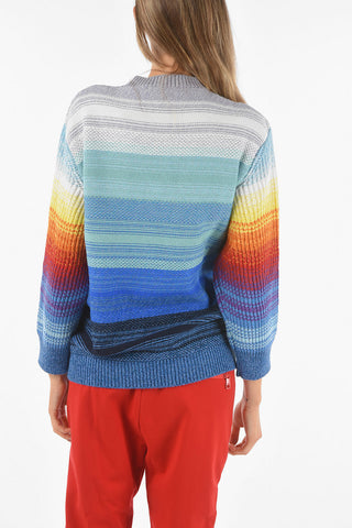 Embroidered SMILE Wool and Cotton Pullover