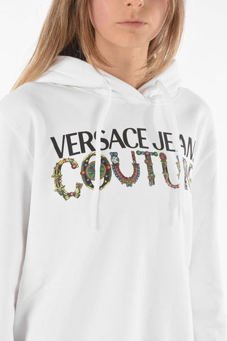 COUTURE Felpa BIJOUX in Cotone Felpato con Cappuccio