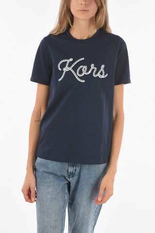 Crew Neck ROPE KORS Cotton T-Shirt