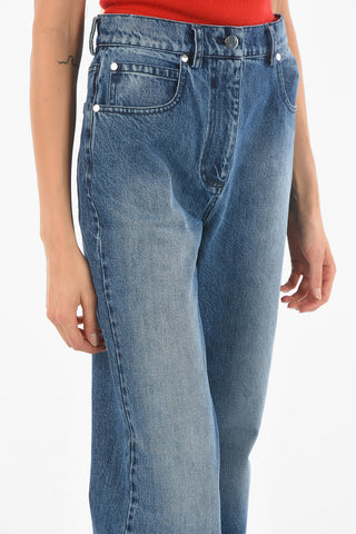 Jeans 5 Tasche Straight Fit in Denim Dèlavè