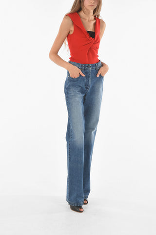 Jeans 5 Tasche Straight Fit in Denim Dèlavè
