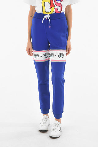 Logoed Band MAXI LOGOMANIA Fleece Cotton Blend Joggers