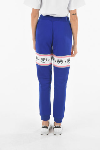 Logoed Band MAXI LOGOMANIA Fleece Cotton Blend Joggers
